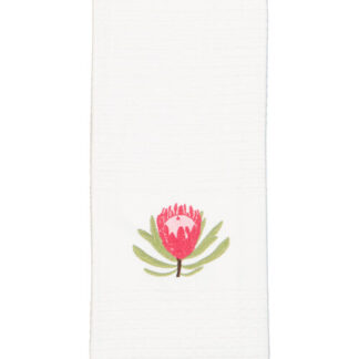 Embroidered tea towels - Protea