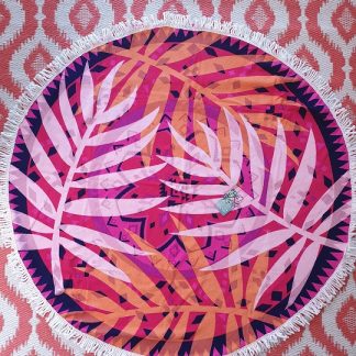 Round towel - Pink Palm