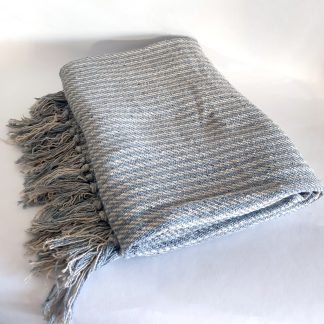 Throw blankets - Light grey stripe