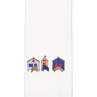 Embroidered tea towels Beach Huts