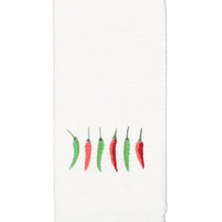 Embroidered Tea Towel Chillies