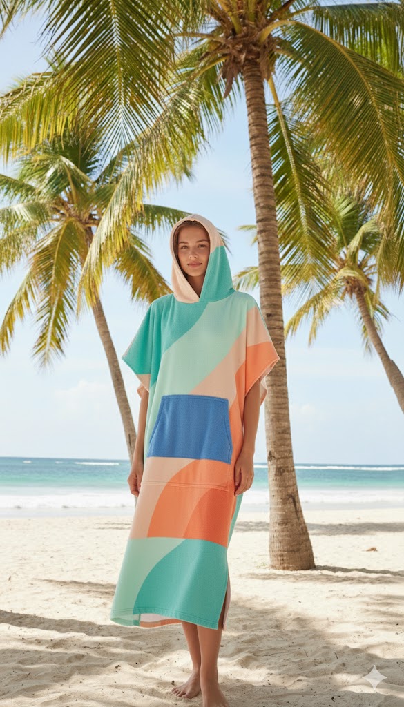 Hooded Microfibre Colour Block