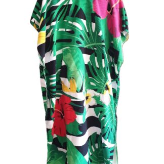 Hooded Microfibre Poncho Tropical