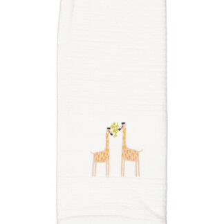 Embroidered tea towels Giraffe