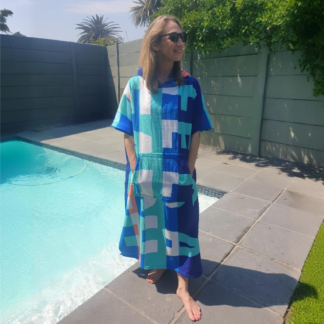 Hooded Microfibre Poncho Beach Life