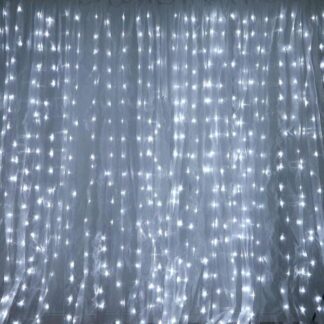 LED Curtain with USB and Remote Control Pure White 3m