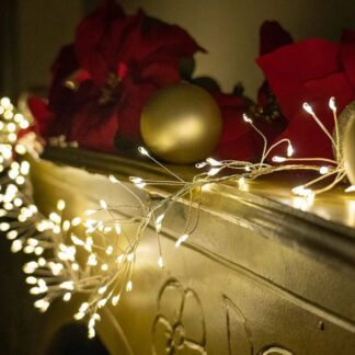 LED Firecracker String with USB and Remote Control Warm White 3m