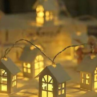Wooden White House LED Light Strand 2m