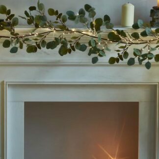 LED Light Eucalyptus Leaf Garland 1.8m