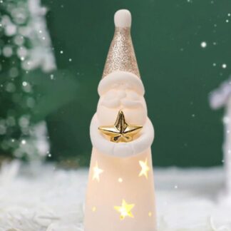 Ceramic Santa LED Light 16cm