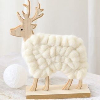 Nordic Wolly Reindeer Ivory 23cm