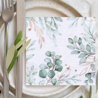 Pack of 20 Paper Serviettes Eualyptus