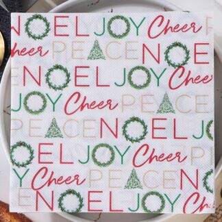 Pack of 20 Paper Serviettes Christmas Cheer