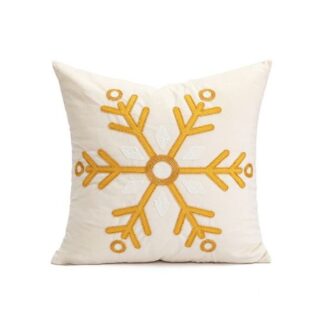 Christmas Scatter Cover Gold Snowflake 45x45cm