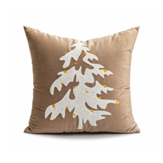 Christmas Scatter Cover Mocha & White Tree