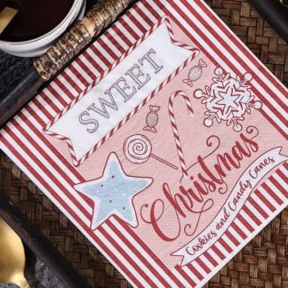 Pack of 20 Paper Serviettes Candy Stripe