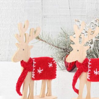 Nordic Reindeer Red Blanket 18.5cm