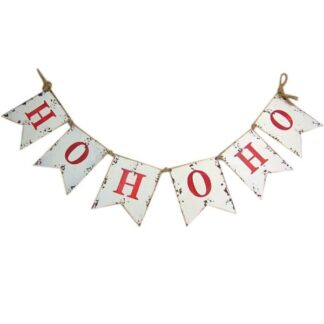 Vintage Burlap Ho Ho Ho Bunting 2.5m