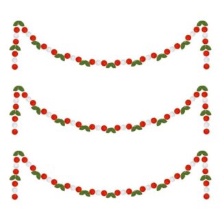 Felt Ball and Leaf Garland 2.5m