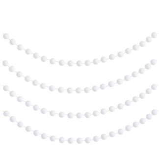 Felt Ball Garland White 2m