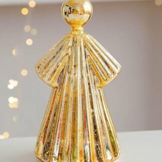 Glass LED Angel Gold 18cm