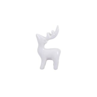Small Ceramic Reindeer White 10cm
