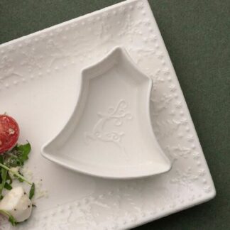 Small Ceramic Christmas Bowl Bell 10cm