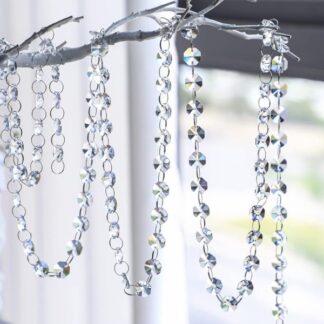 Clear Cut Glass Garland 1m