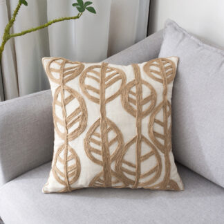 Hemp Rope Leaf Cushion 45x45cm