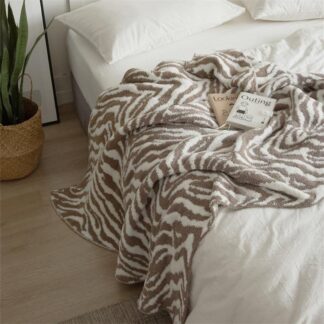 Zebra Stripe Blanket Mocha 180x130cm