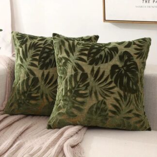 Velvet Cushion Olive Green 45x45cm