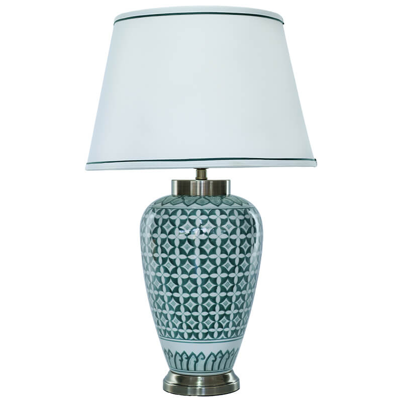 Green Geo Lamp & Shade