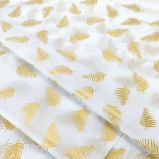 Pack of 10 Tissue Paper Sheets Gold Fern Leaves