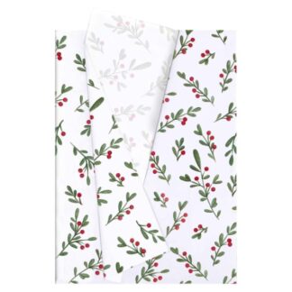 Pack of 10 Tissue Paper Sheets Holly