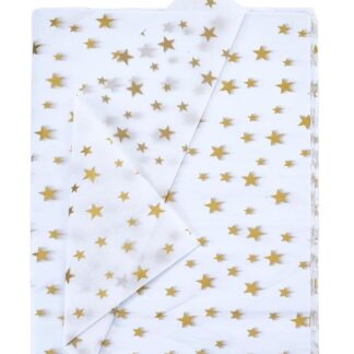 Pack of 10 Tissue Paper Sheets Gold Stars