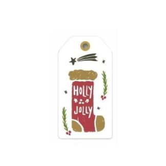 Pack of 10 Christmas Gift Tags Holly Jolly