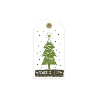 Pack of 10 Christmas Gift Tags Peace and Joy
