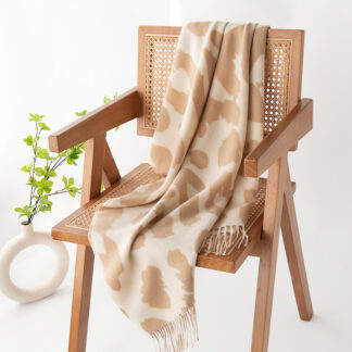 Pashmina Beige Leopard Print 200x80cm