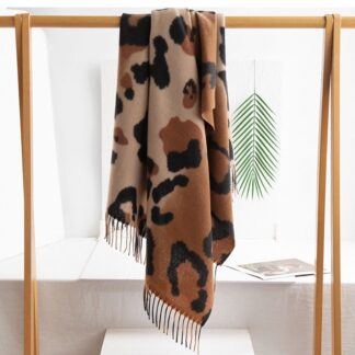 Pashmina Brown Leopard Print 200x80cm
