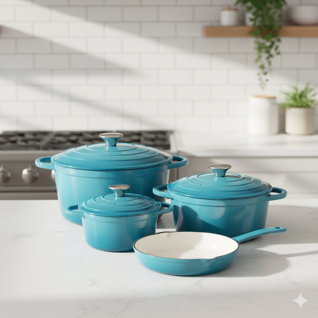 Cast Iron 7 Piece Pot Set