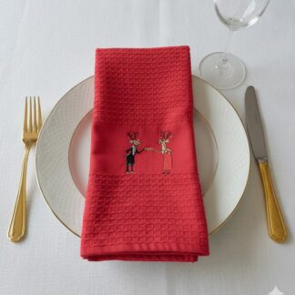 Christmas Tea Towel Reindeer