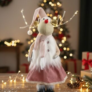 Christmas Reindeer Pink with LED