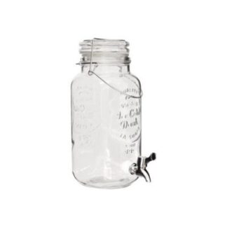 Glass Dispenser Jar with Lid & Tap 4L
