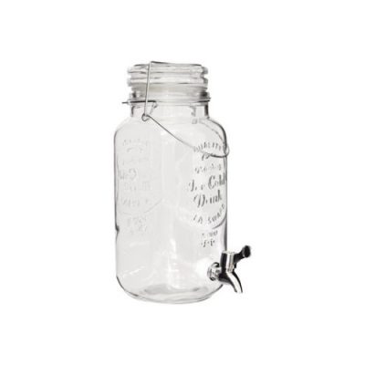 Glass Dispenser Jar with Lid & Tap 4L